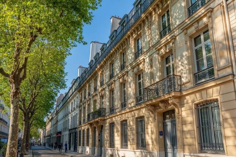 Haussmann street outside the Musée Gustave Moreau in the 9th arrondissement